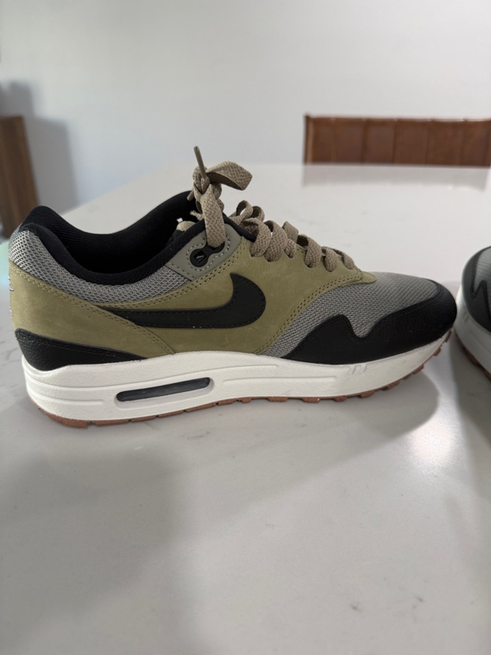 Nike Olive, Black and Gray Air Max Styled Sneakers - Picture 3 of 5